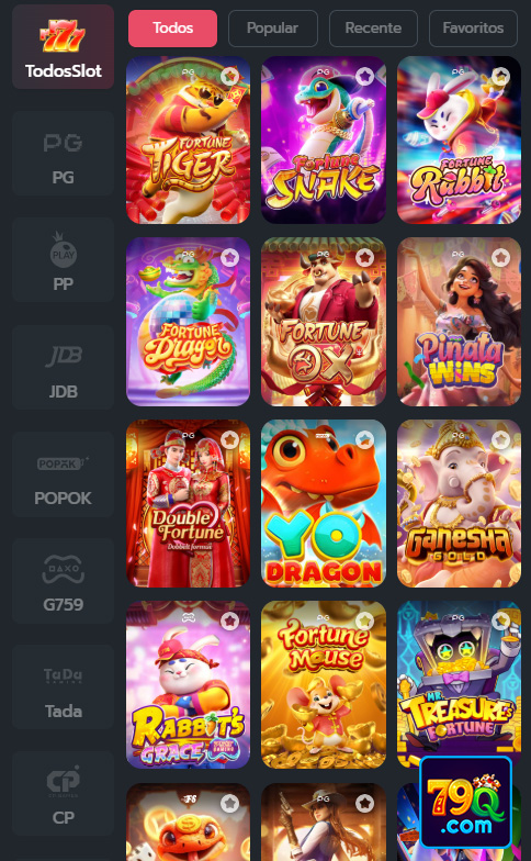 Slots em destaque na 79q